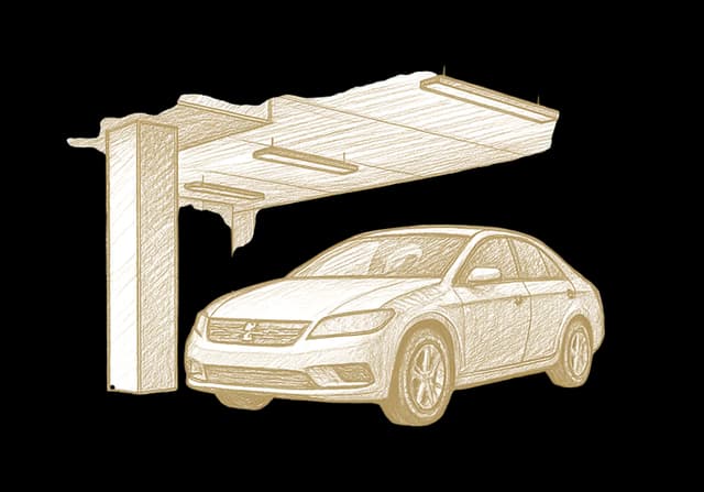 Basement parking mobile icon